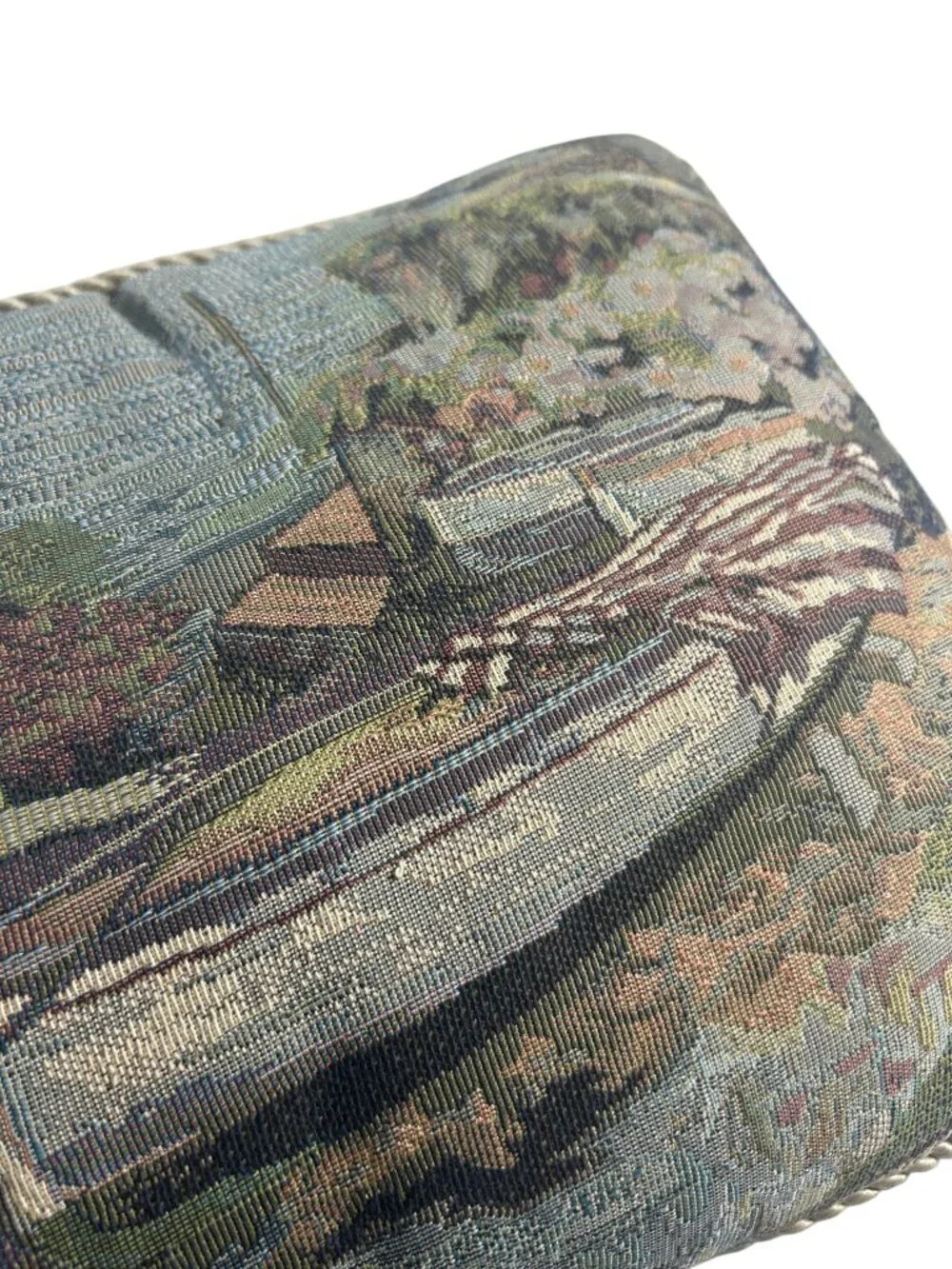 Bess Throw Pillow Tapestry Style European Coastal Village Scene Lumbar READ